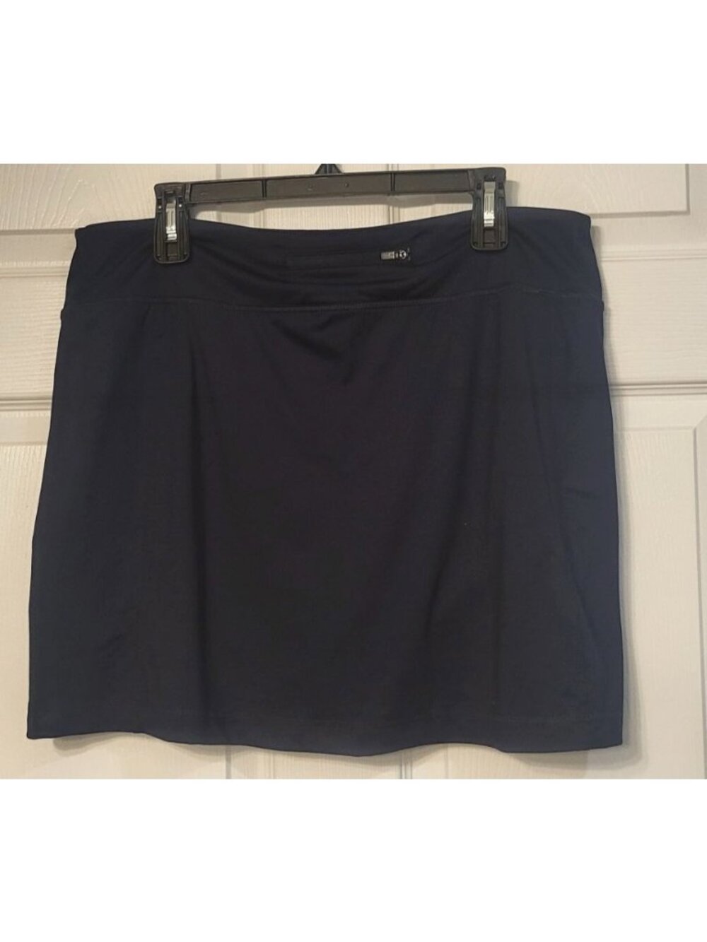 J Jill Fit A-line Knit Black Skort SZ Lp Elastic Waist Pull-on Skirt Shorts